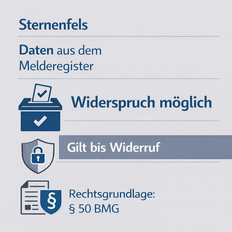 Sternenfels: Widerspruch gegen Datenübermittlung vor Wahlen möglich